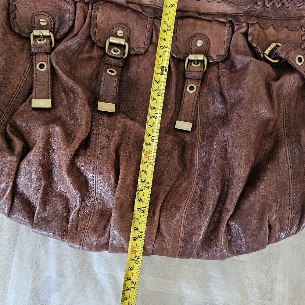 Cynthia Rowley Brown Buckle Hobo Shoulder Bag - Picture 9 of 12